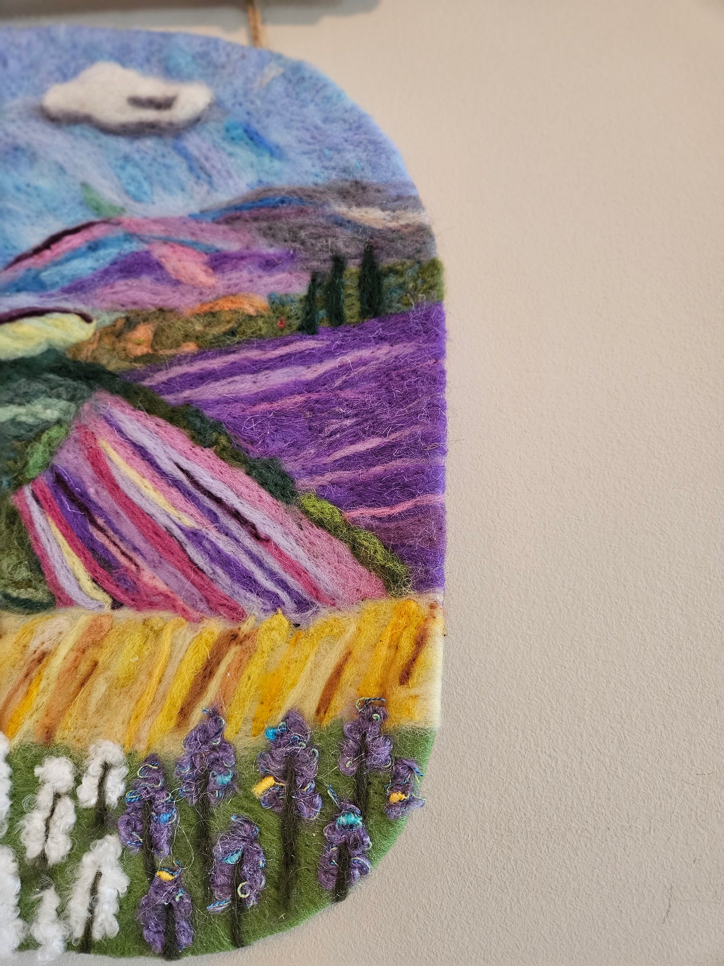 Felted Wall Art - Lavender Fields