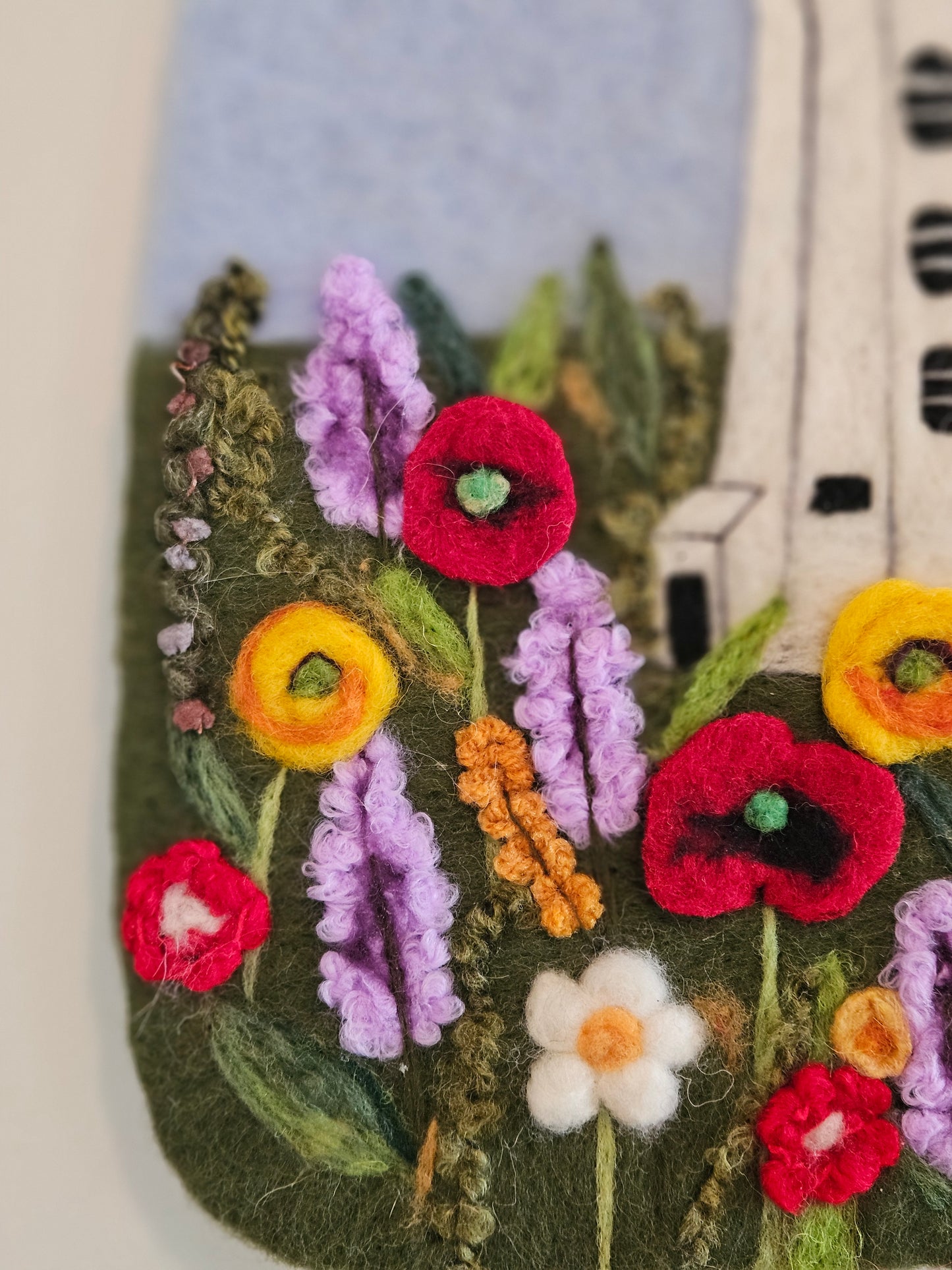 Felted Wall Art - Peggy's in Full Bloom