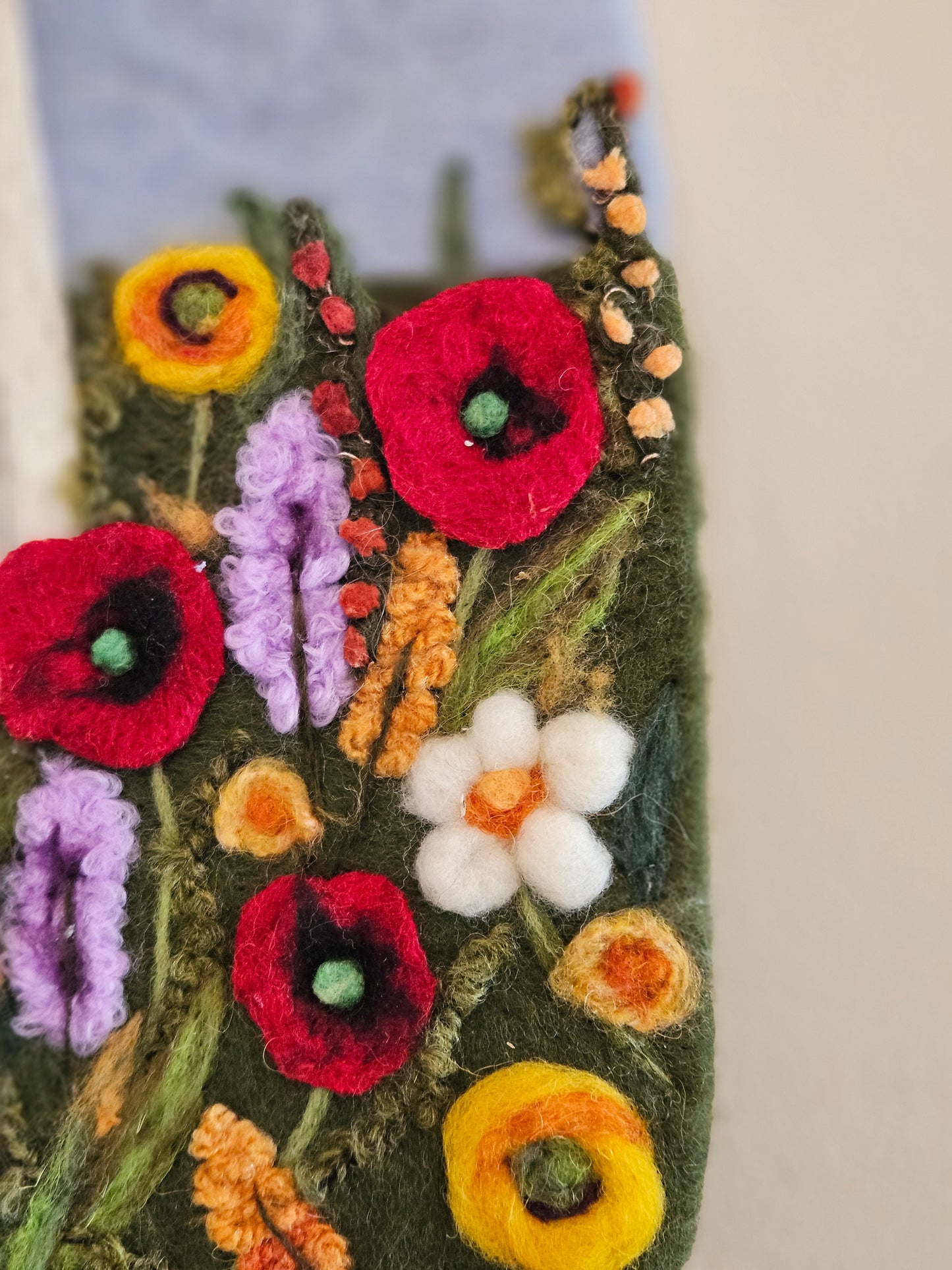 Felted Wall Art - Peggy's in Full Bloom