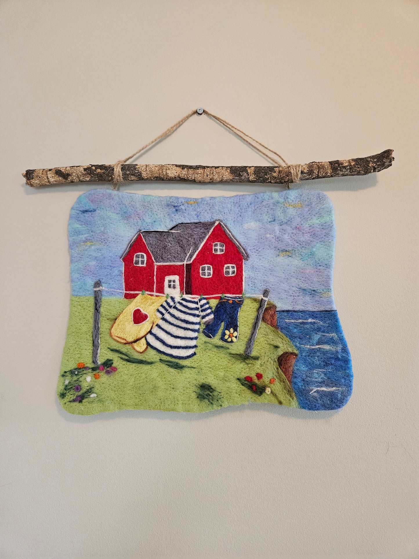 Felted Wall Art - Fresh Breeze by the Barn