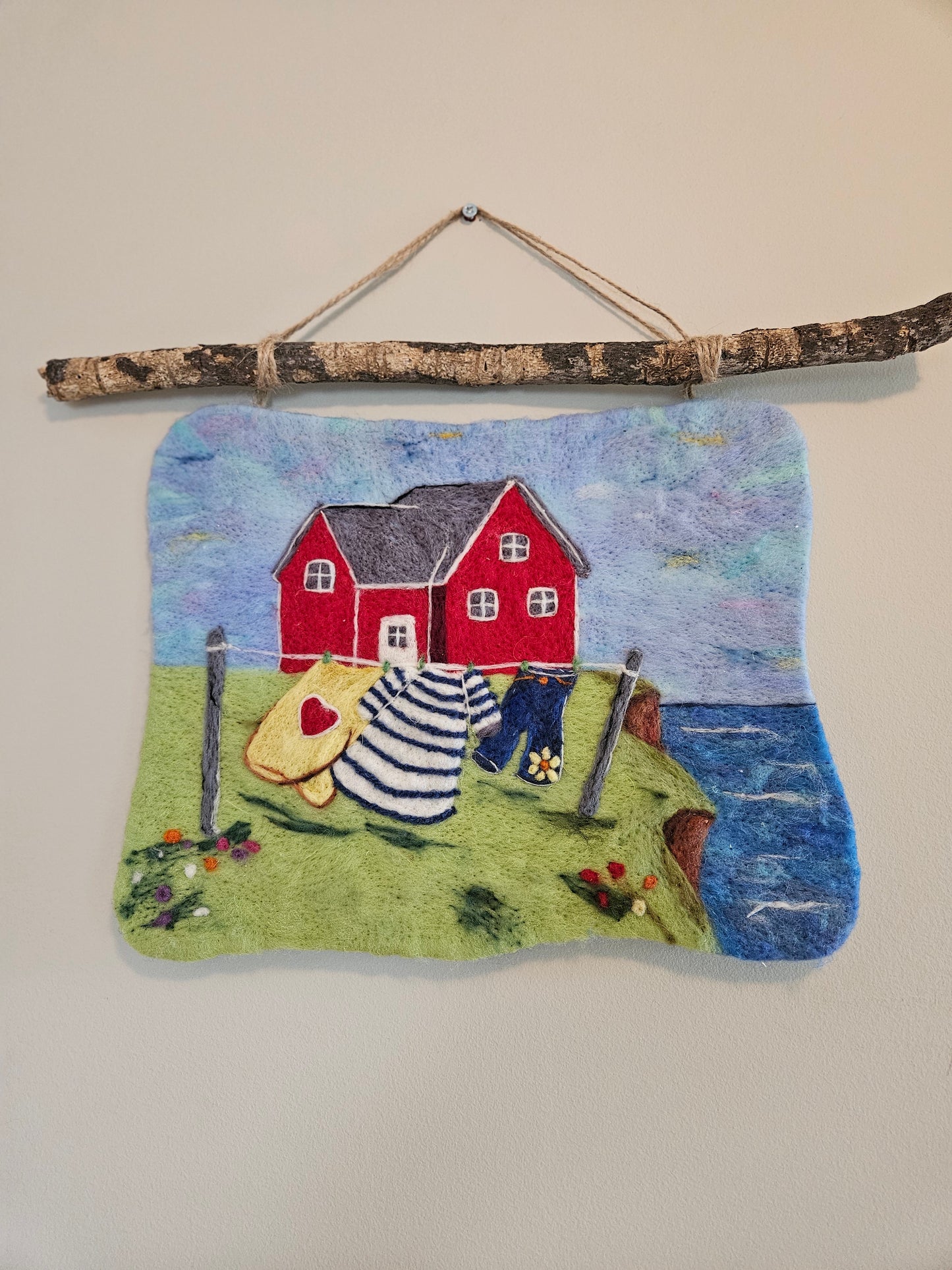 Felted Wall Art - Fresh Breeze by the Barn