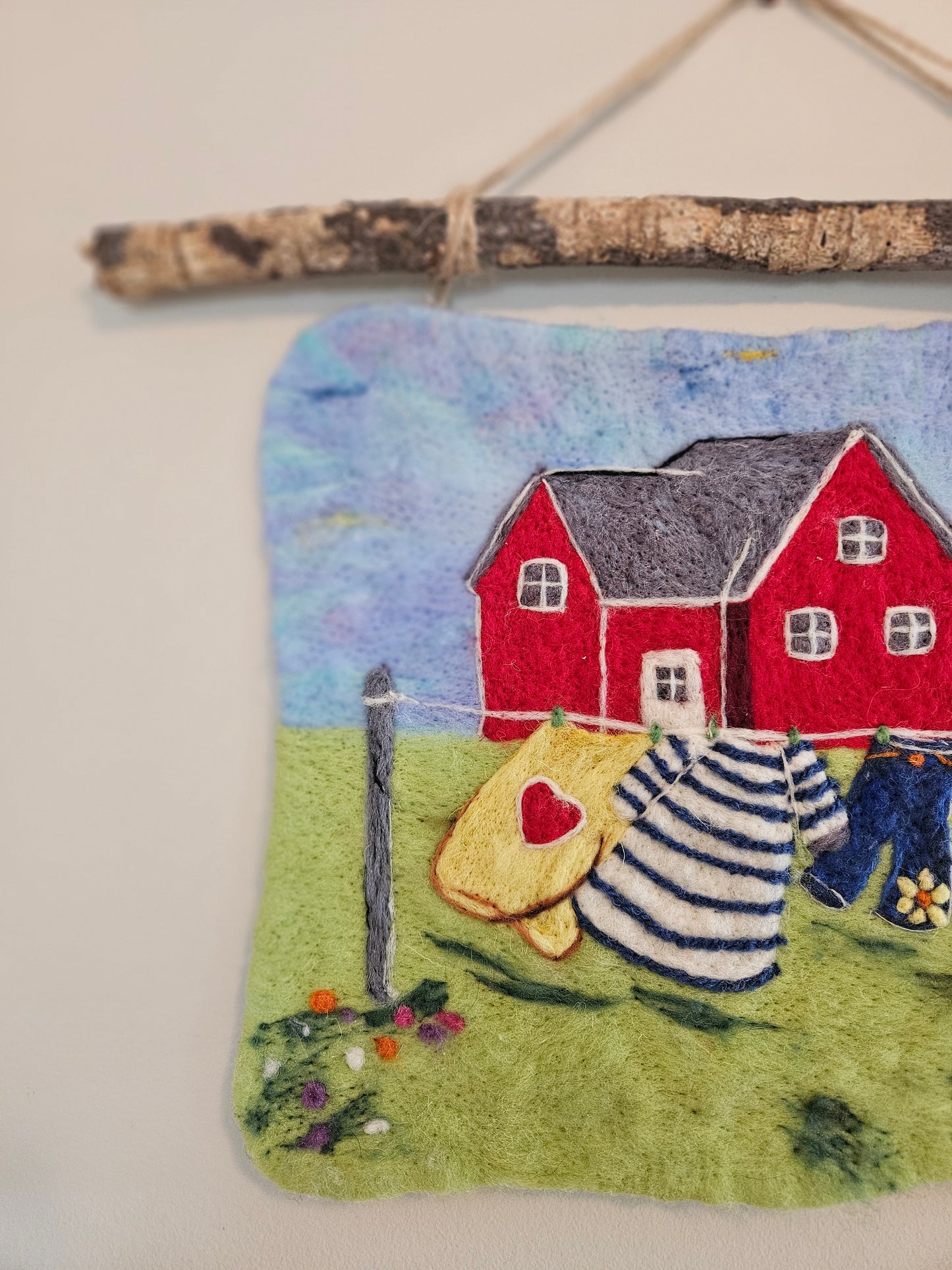 Felted Wall Art - Fresh Breeze by the Barn
