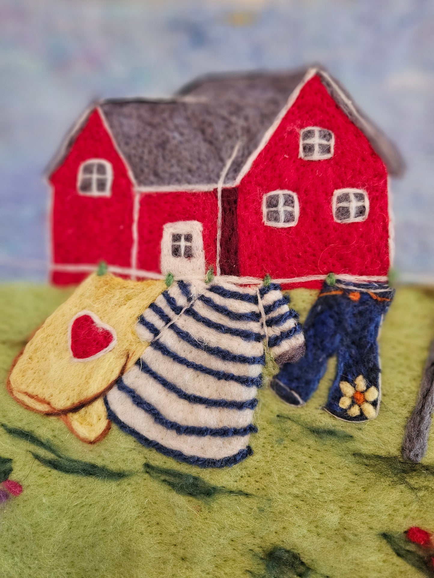 Felted Wall Art - Fresh Breeze by the Barn