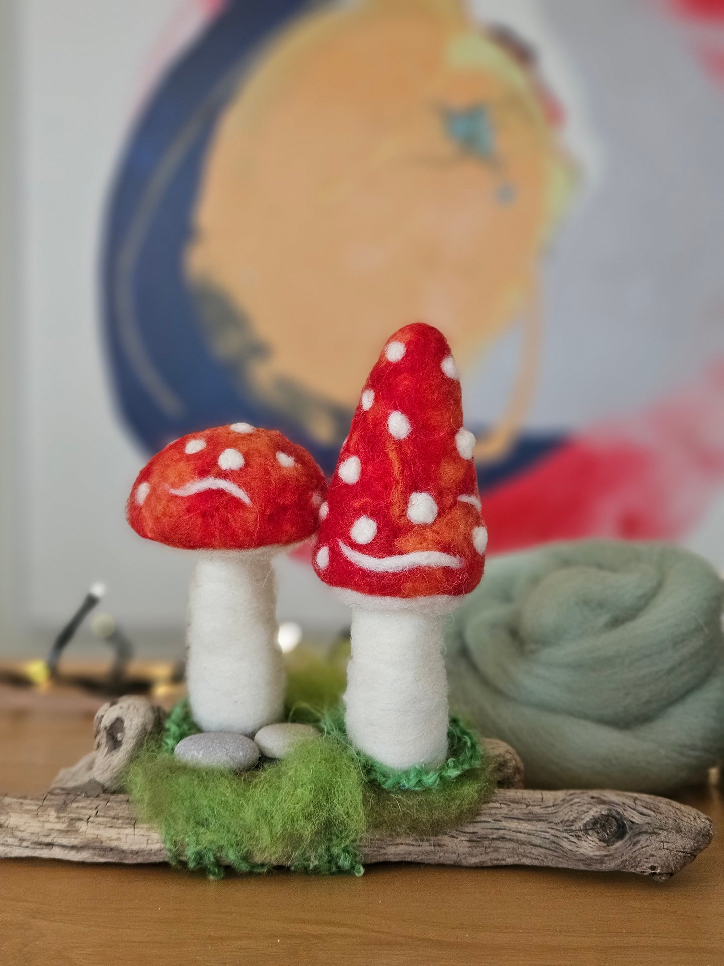 Frog & Mushroom Sculpture - Style 6