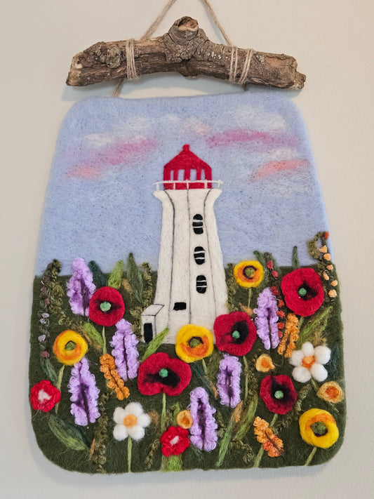 Felted Wall Art - Peggy's in Full Bloom