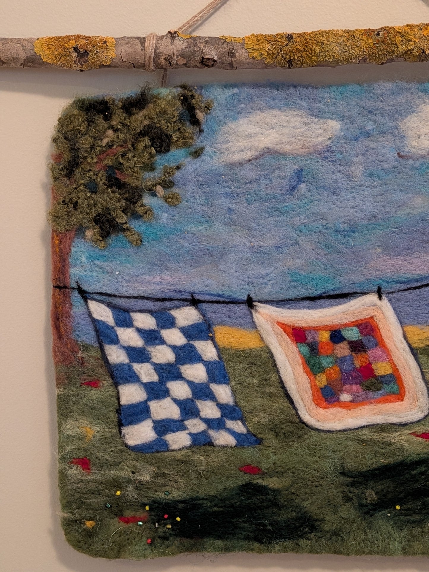 Felted Wall Decor - Clothesline