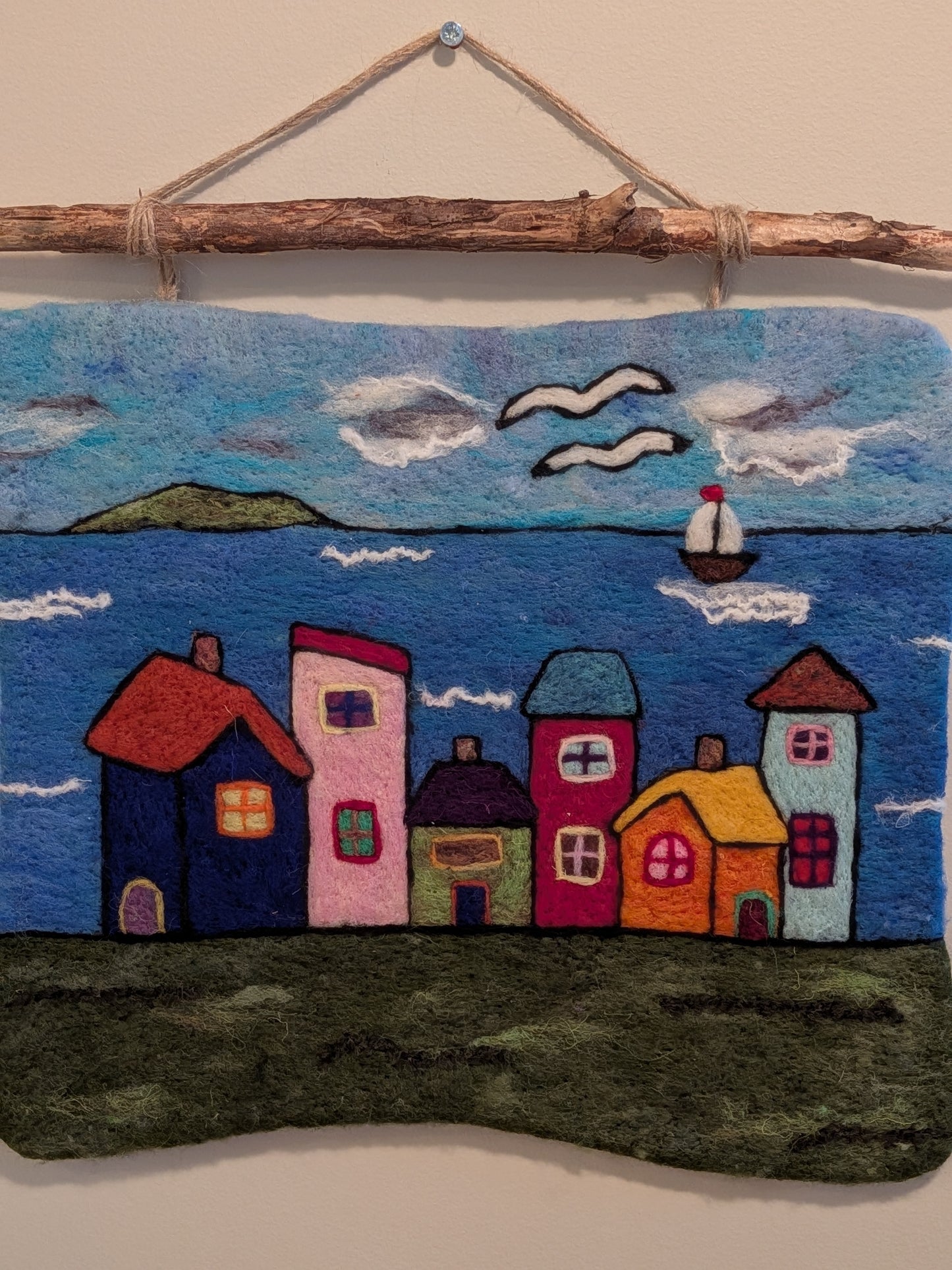 Felted Wall Decor - Row Houses on the Coast