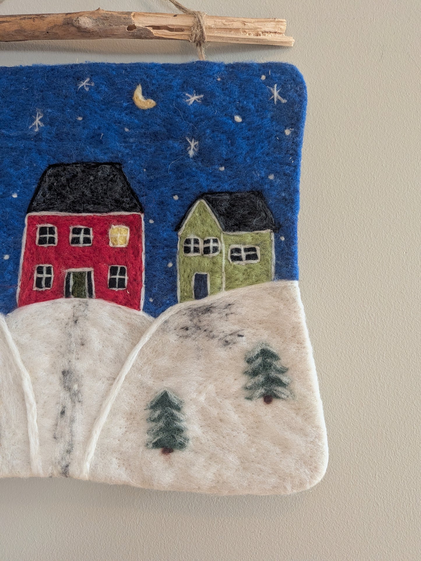 Felted Wall Decor - Winter Village